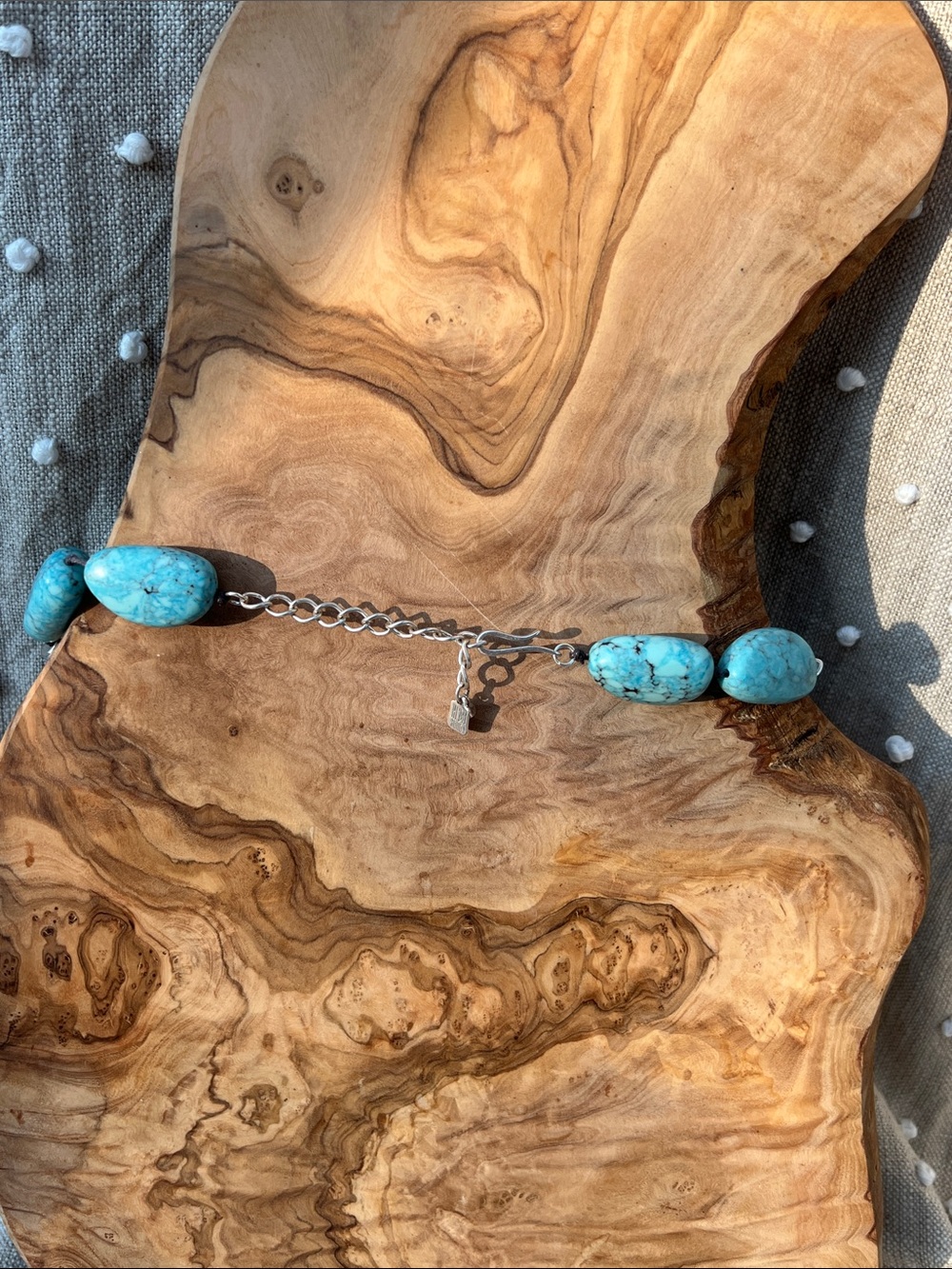 Robert Lee Morris Turquoise Blue Bead Necklace - Picture 4 of 4